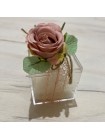 Μπομπονιέρα γάμου κουτί με τριαντάφυλλο